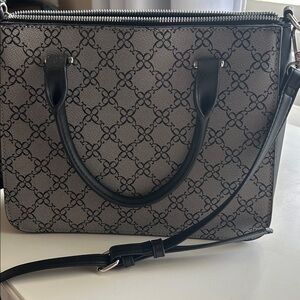 Nine West Black and Gray Patterned Handbag